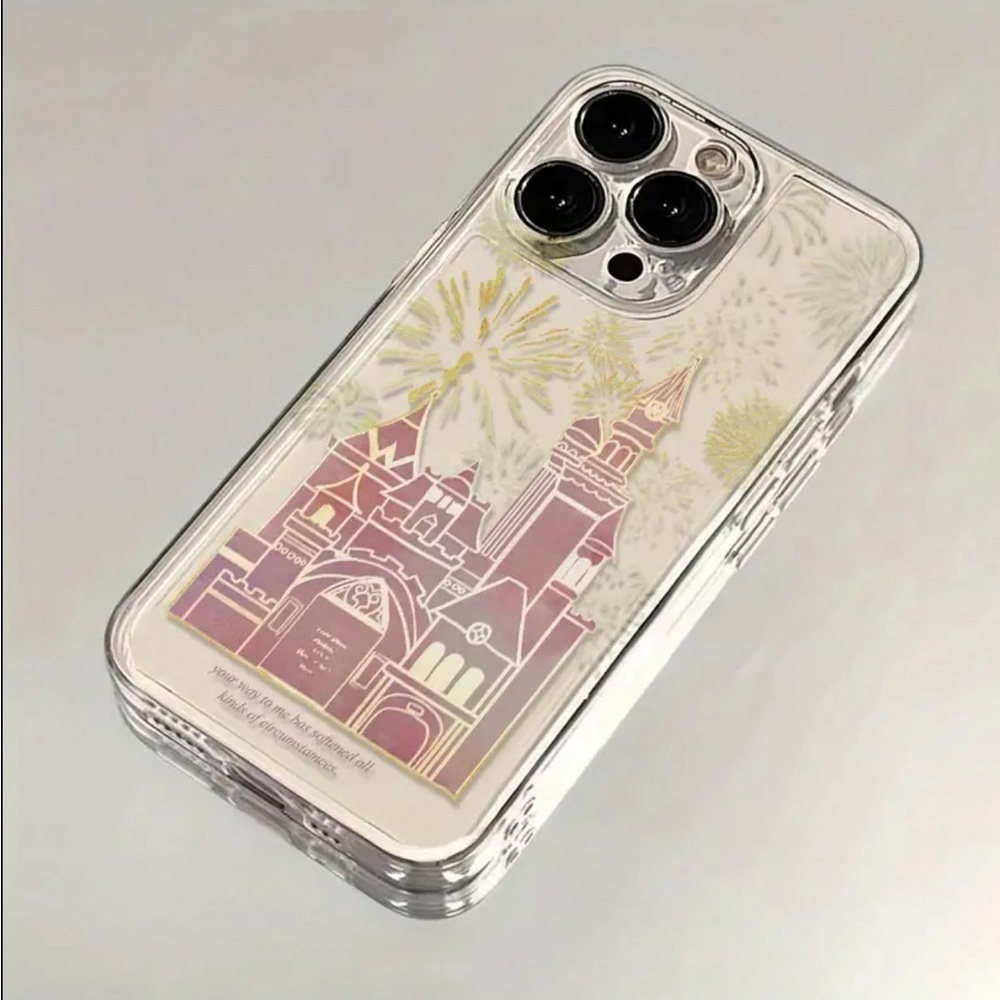 NEW! Fireworks Castle iPhone 13 Pro Max Transparent Silicone Mobile Phone Case